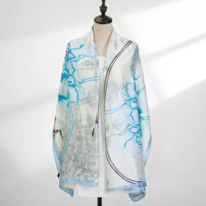 High Quality Smooth Floral Print Elegant Scarf