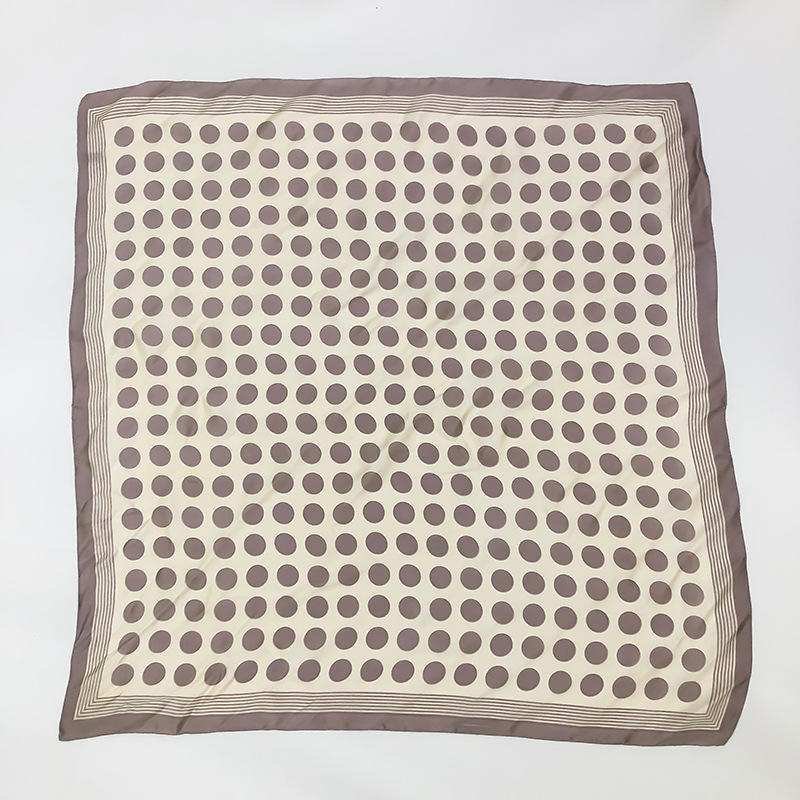 SKU 属性图_02 Silk Scarf Small square Professional Polka Dot Scarf - Image 6