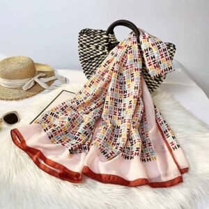 New Letter Printed Women's Fashion Scarves Shawls Cotton Outdoor Decoration Sunscreen Shawl