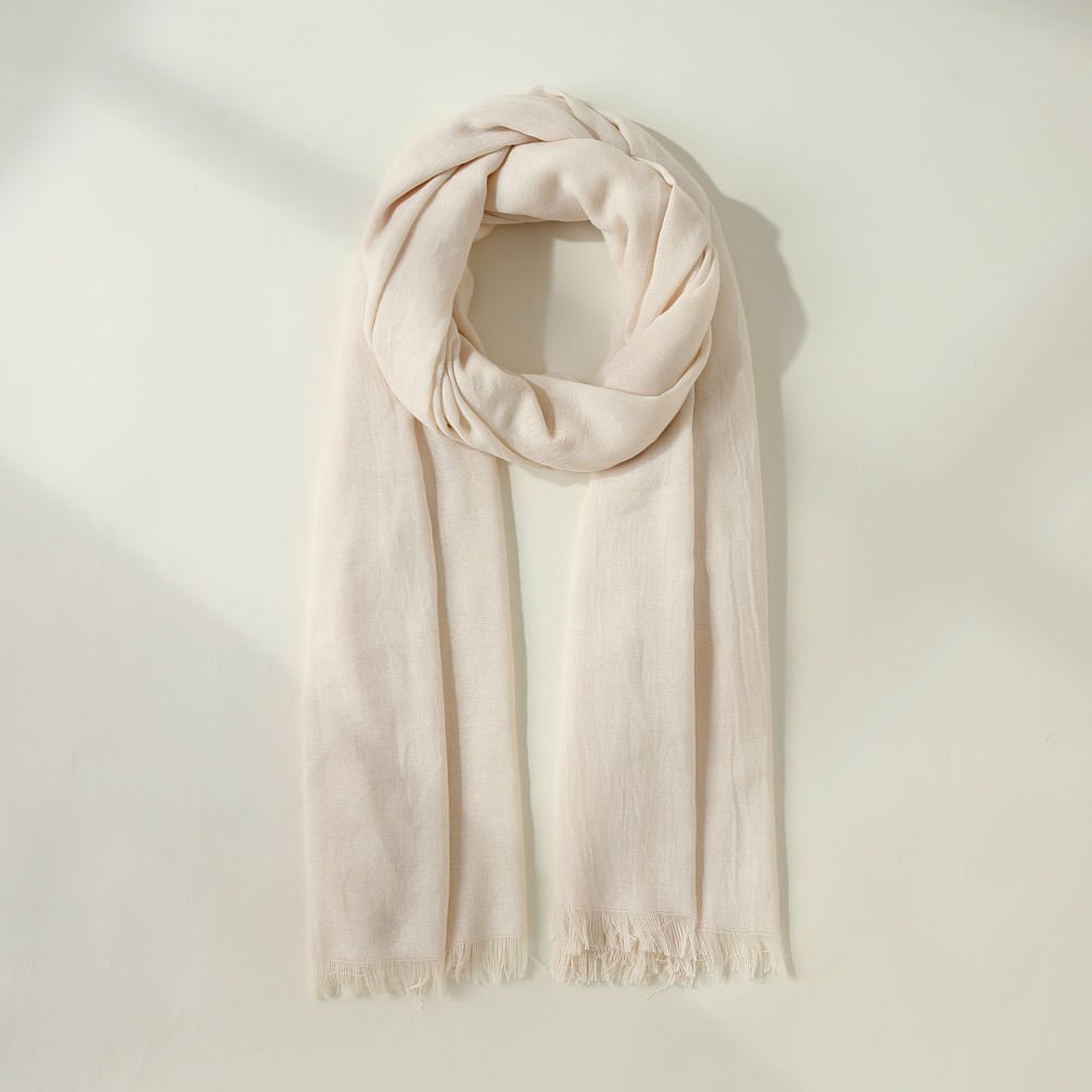 SKU 属性图_05 Cotton Linen Hijab Scarf plain head Scarves for woman - Image 5