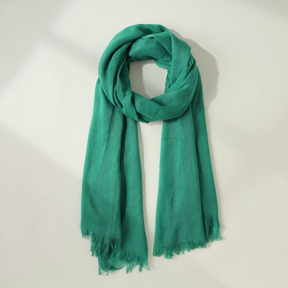 SKU 属性图_07 Cotton Linen Hijab Scarf plain head Scarves for woman - Image 7