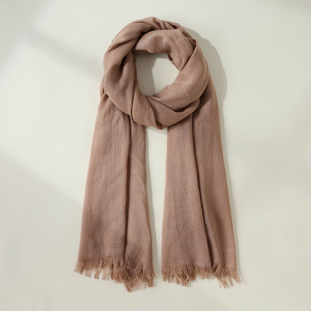 SKU 属性图_10 Cotton Linen Hijab Scarf plain head Scarves for woman - Image 10