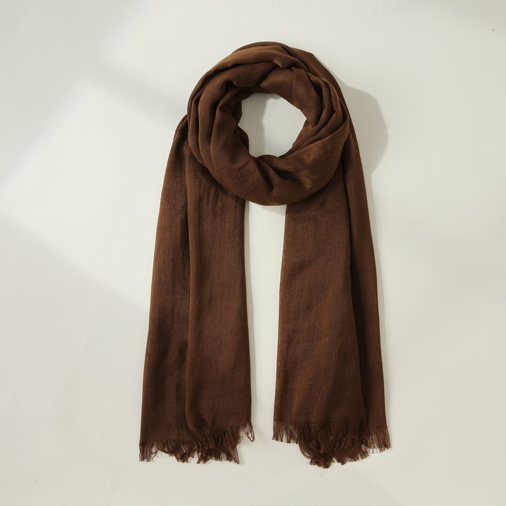 SKU 属性图_11 Cotton Linen Hijab Scarf plain head Scarves for woman - Image 11