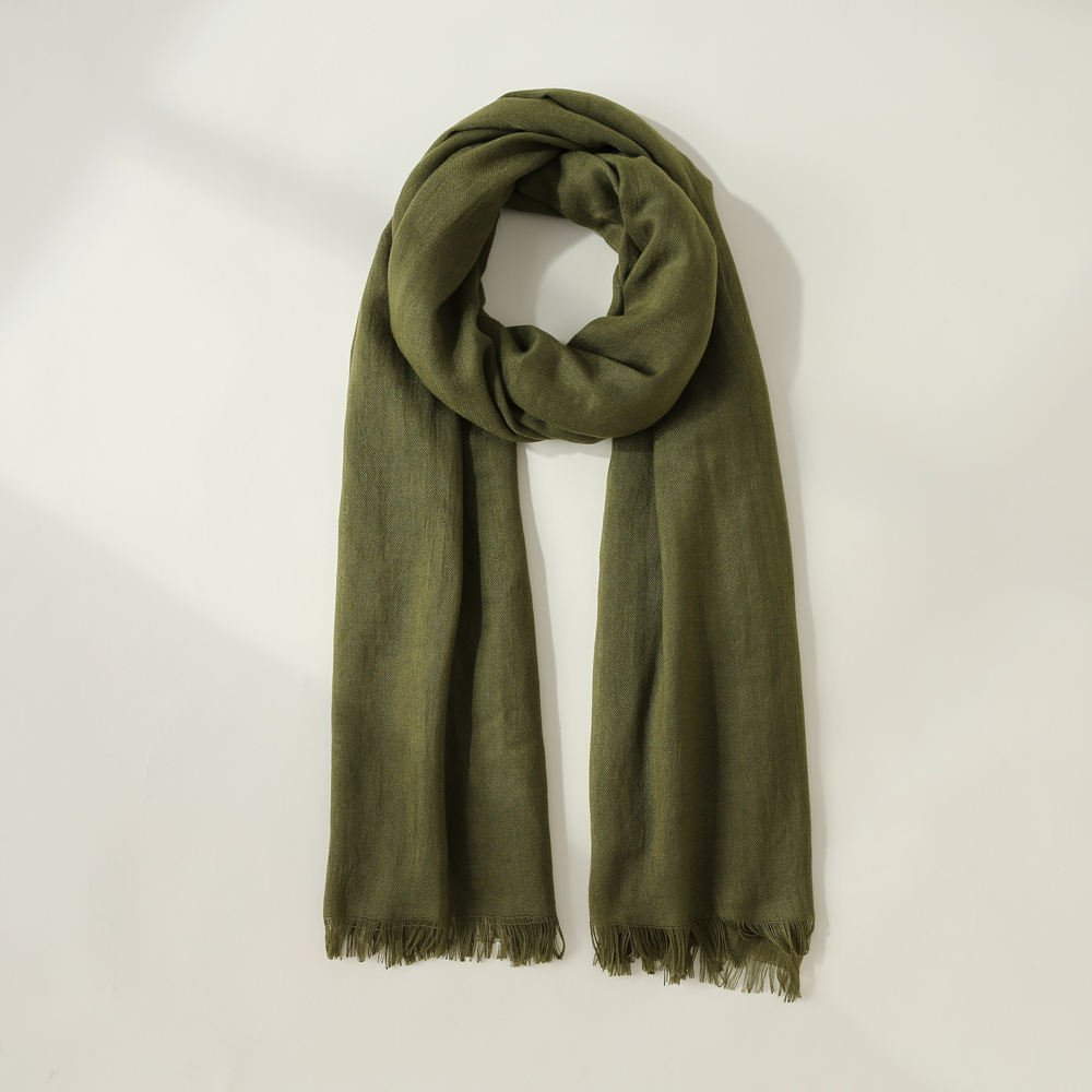 SKU 属性图_12 Cotton Linen Hijab Scarf plain head Scarves for woman - Image 12