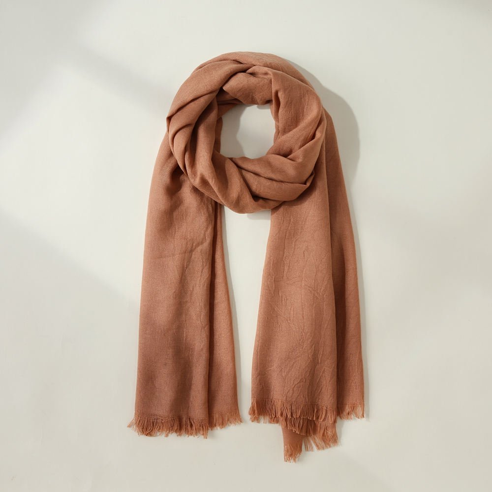 SKU 属性图_13 Cotton Linen Hijab Scarf plain head Scarves for woman - Image 13