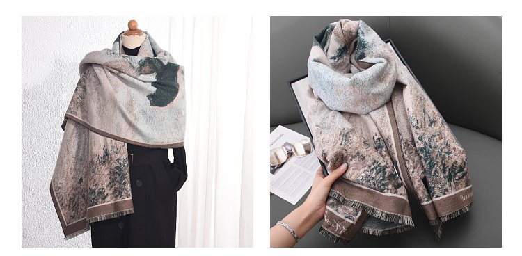 描述图_04 Pashmina Scarf Luxury Cashmere Neck Shawls - Image 6