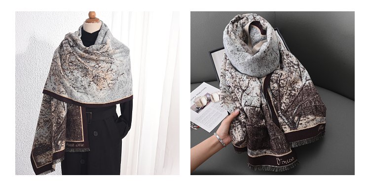 描述图_04 Pashmina Scarf Luxury Cashmere Neck Shawls - Image 4