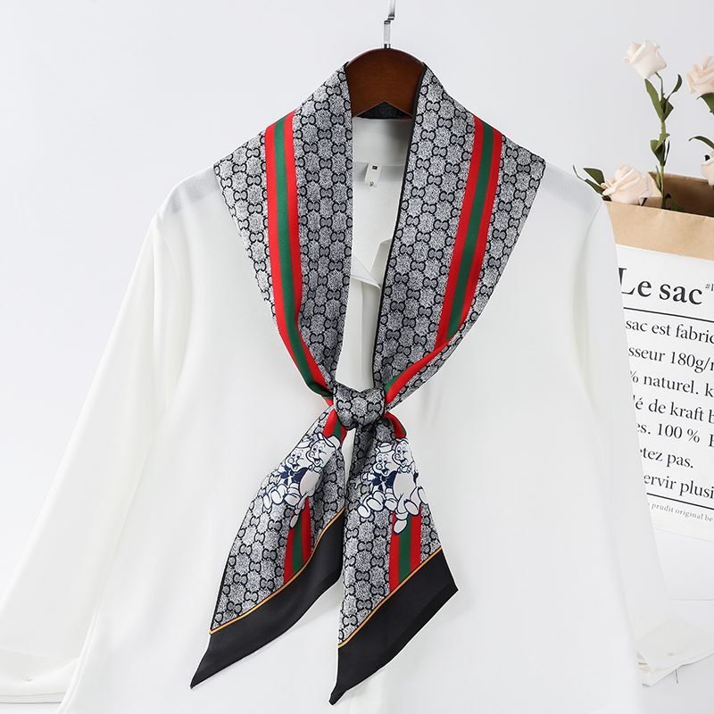 Women's Printed Fashion Thin Narrow Long Silk Scarf 描述图 06 16