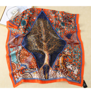 Muslim Luxury Classic Retro Elegant Small Satin Scarf Custom