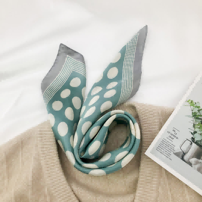 Silk Scarf Small square Professional Polka Dot Scarf 描述图 12
