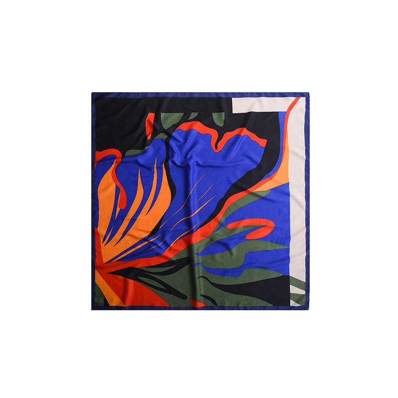 SKU 属性图_01 Square Polyester Scarf Custom Design - Image 2