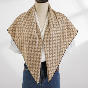 Print Twill Satin Silk Scarf