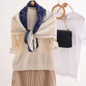 Hair Square Polyester Ladies Scarf