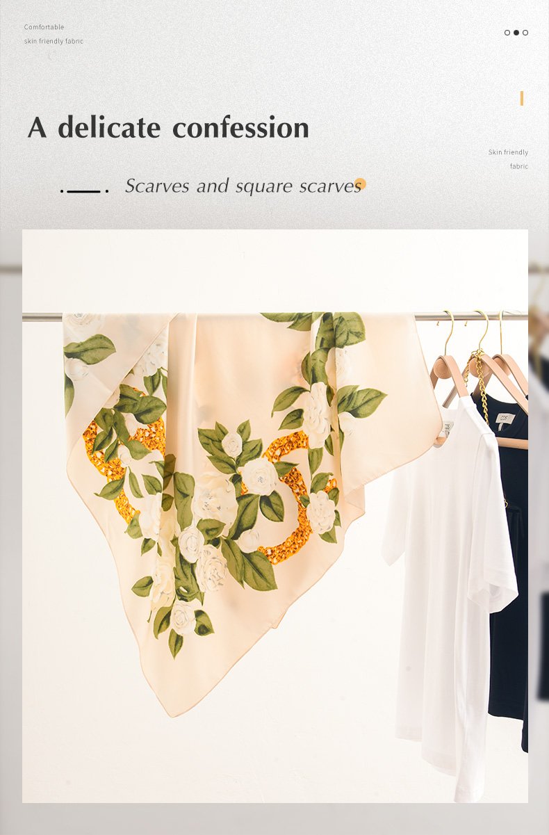OEM Silk Scarfs for Women Stylish Shawls 描述图 01 16