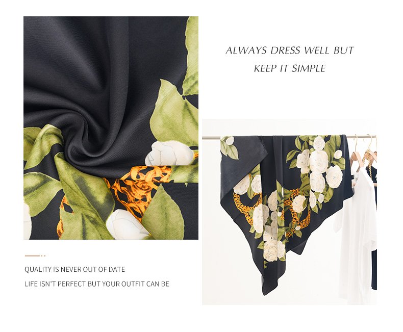 OEM Silk Scarfs for Women Stylish Shawls 描述图 03 17