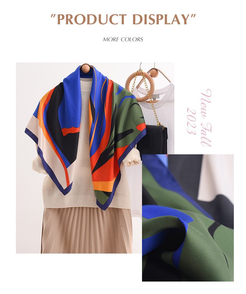 Square Polyester Scarf Custom Design 描述图 06 16