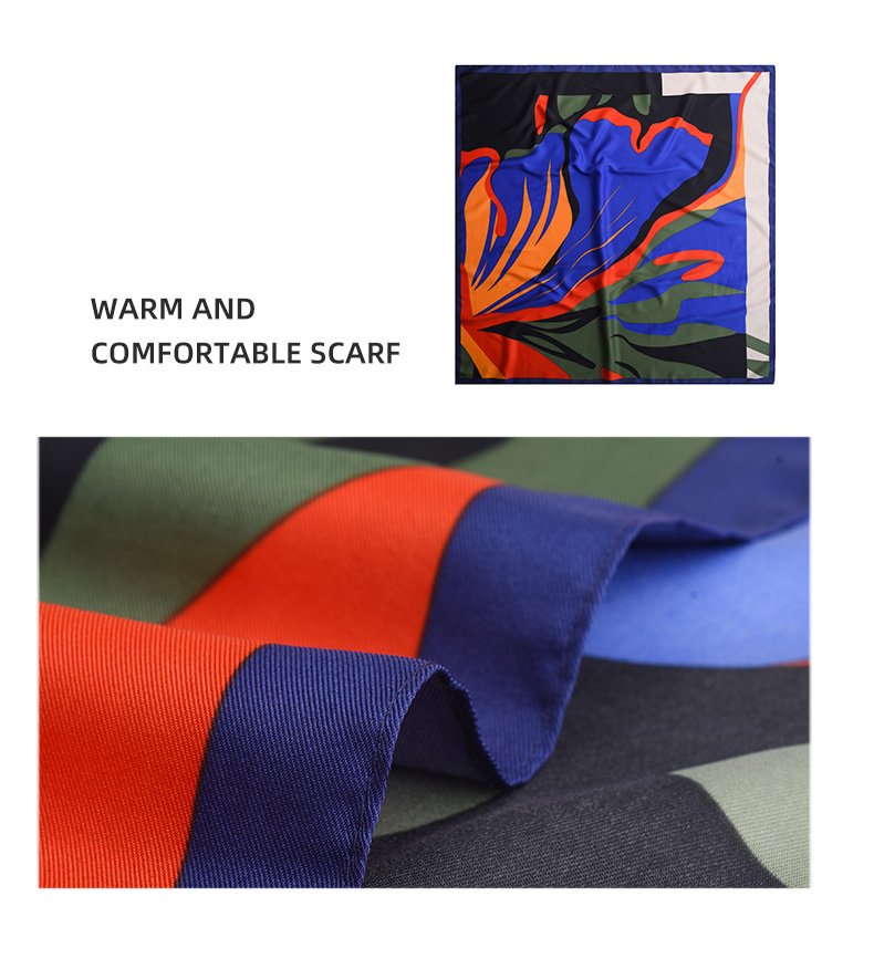 描述图_08 Square Polyester Scarf Custom Design - Image 3