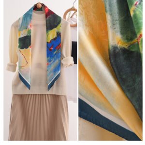 Silk Satin Digital Print Scarf